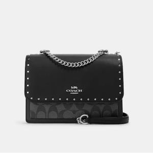 Coach Klare Crossbody In Signature Canvas With Rivets